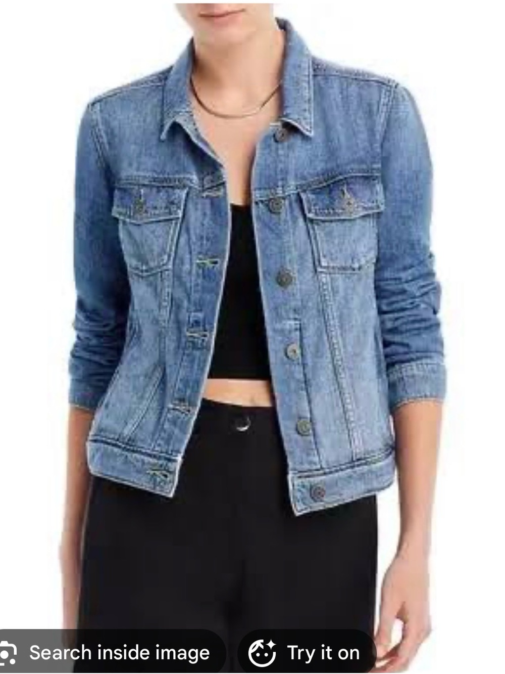 PAIGE Rowan Light Blue Denim Razz distress Jacket